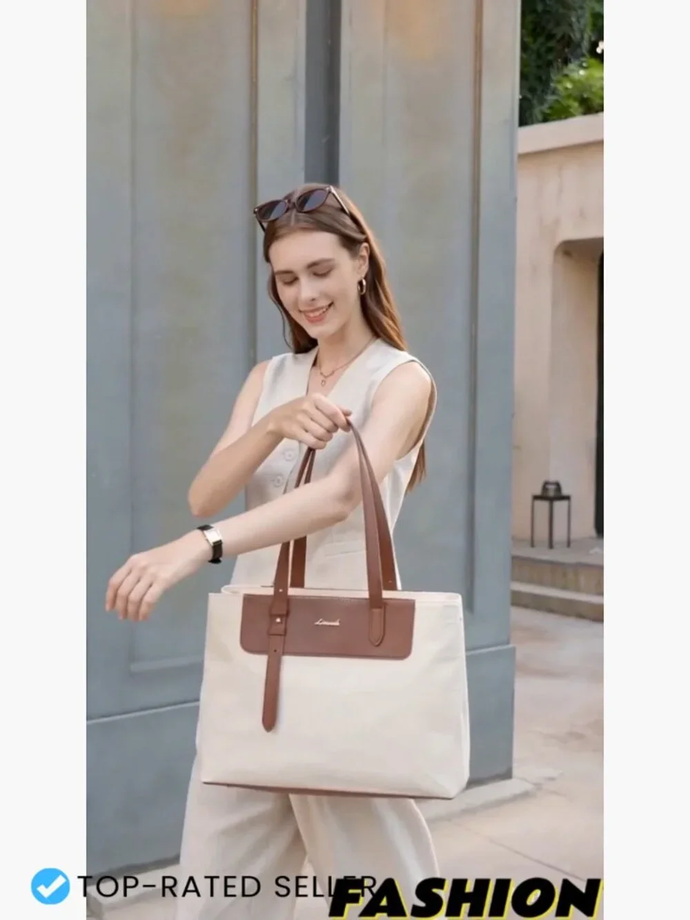 Water Resistant Laptop Tote Bag Women 15.6 Inch Work Large Capacity Shoulder